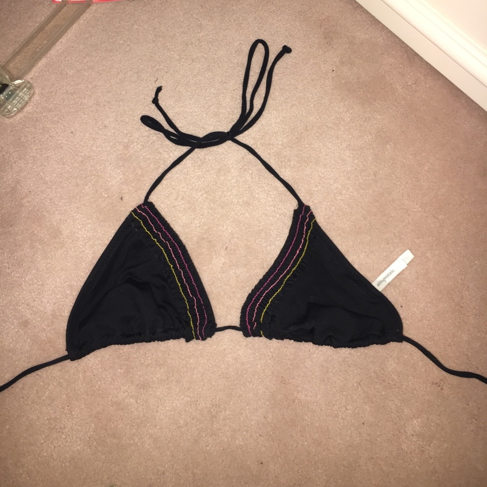 Black triangle bikini top