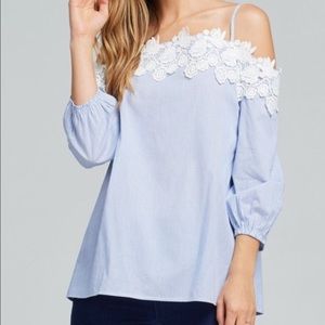 Off the shoulder crochet blouse