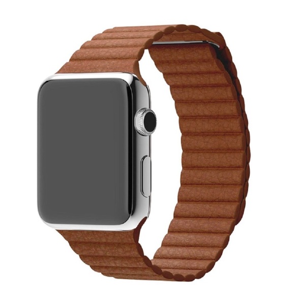 Accessories - 42mm/44mm Magnetic Apple Watch Leather Band