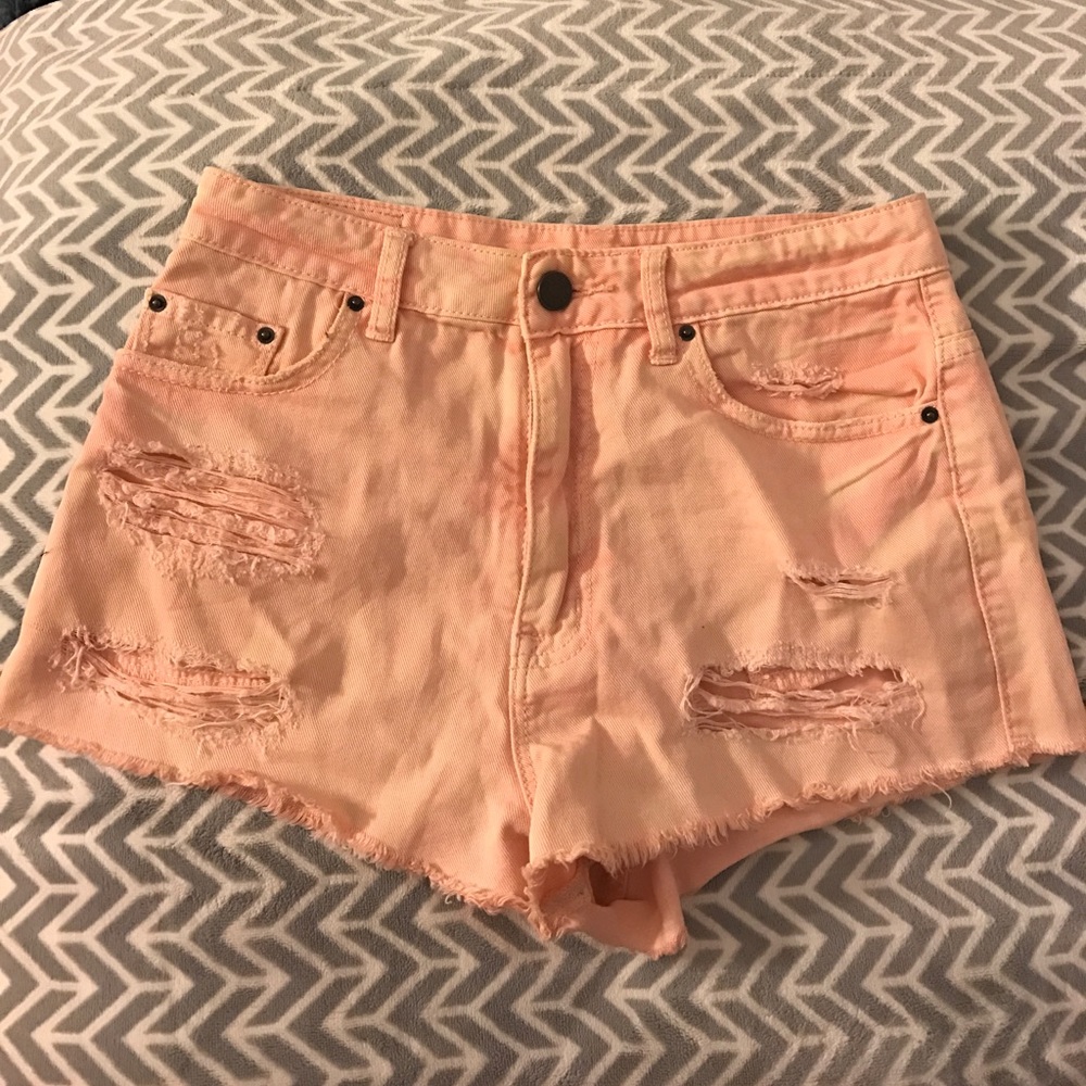 Pink high waisted Urban Outfitters BDG shorts