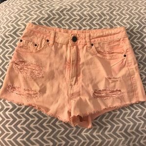 Pink high waisted Urban Outfitters BDG shorts