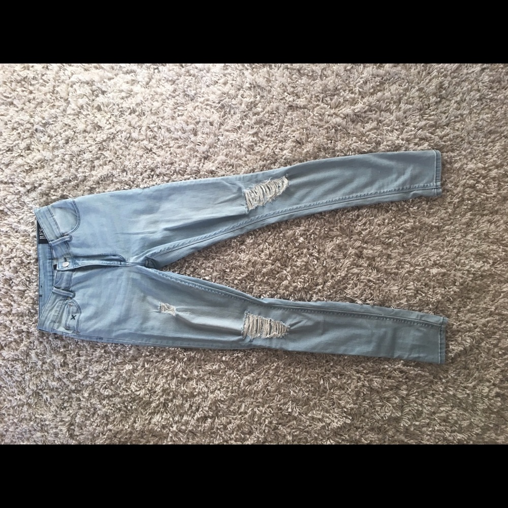 NWOT RES Light Wash High Waisted Skinny Jeans