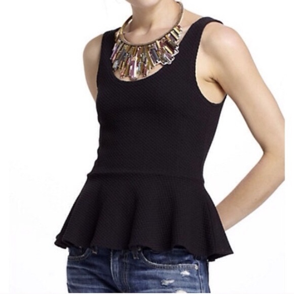 Peplum black tank by Ganni