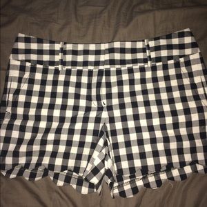 Black and White Gingham Shorts