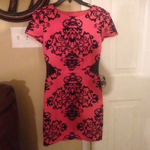 Short, tight sexy hot pink dress