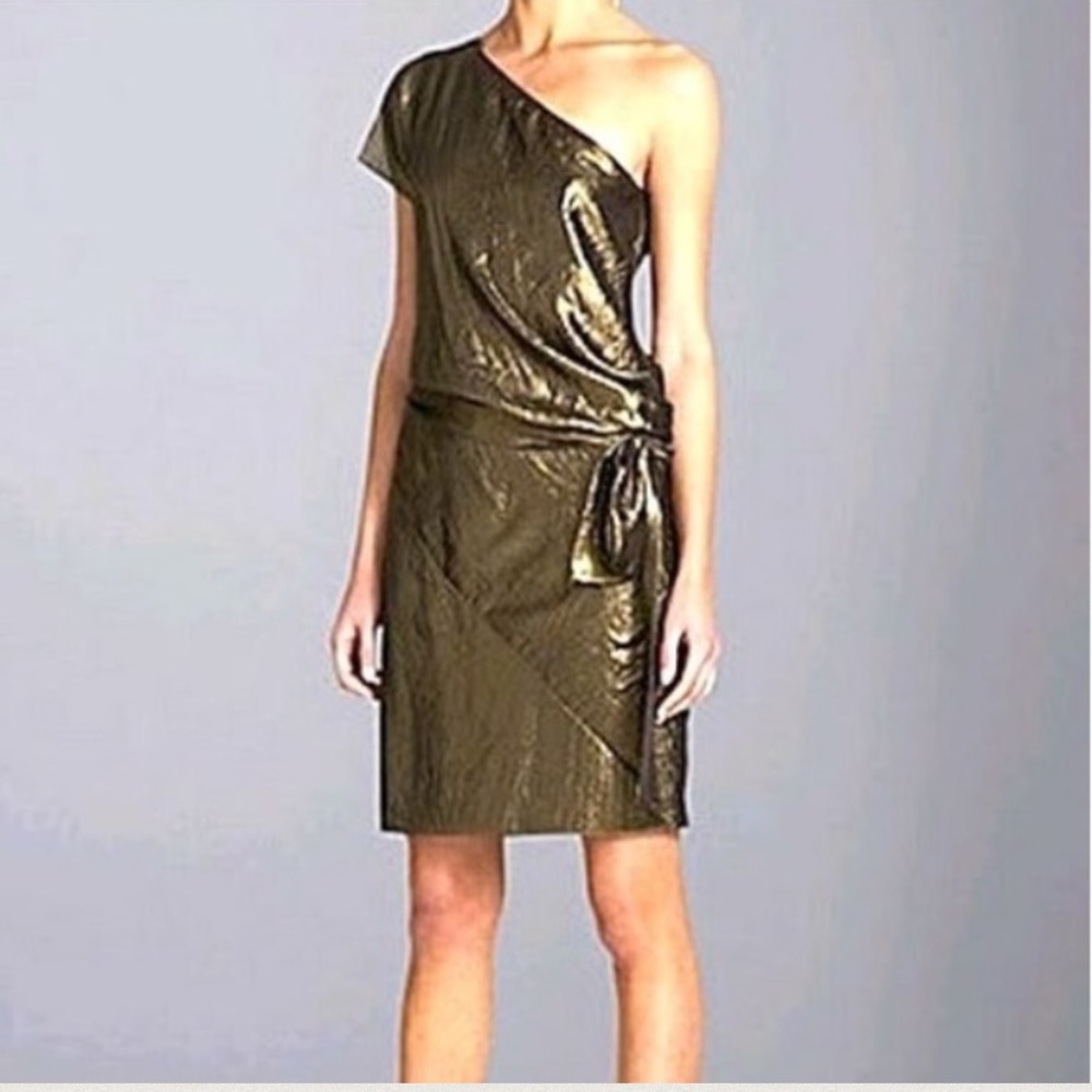 BCBG MaxAzria Reine metallic dress