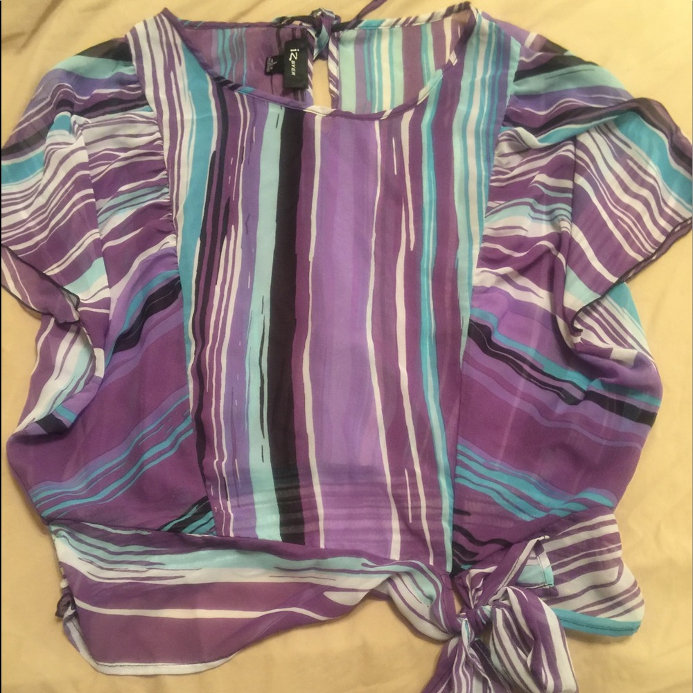 Sheer Tie Up Blouse.