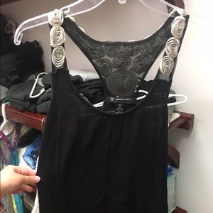 Black tank with designs