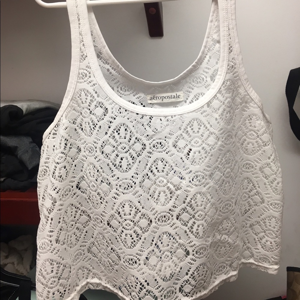 White flowy tank top