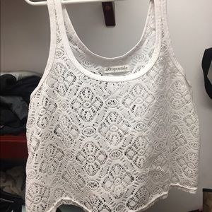 White flowy tank top