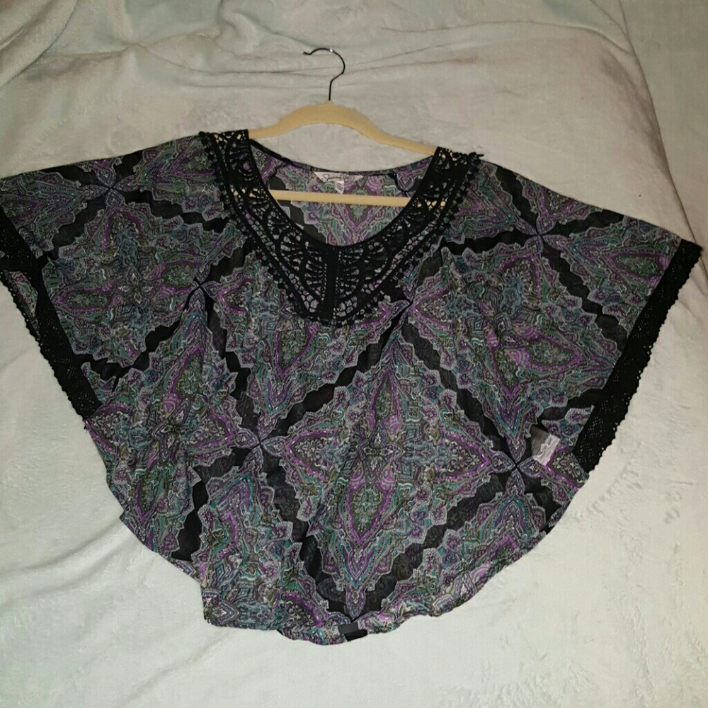 Sheer dolman top
