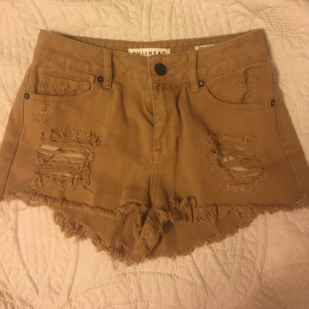 Pacsun kaki high waisted shorts