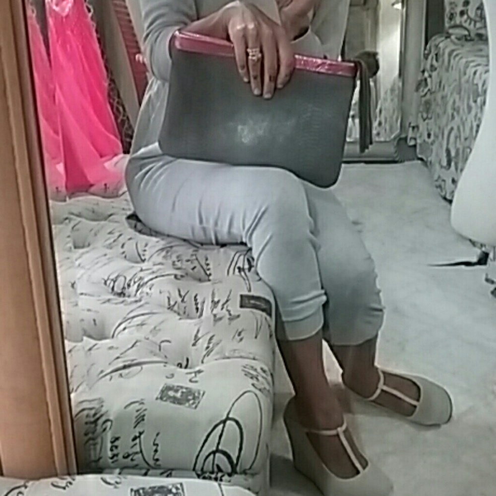 Rebecca Norman clutch leather