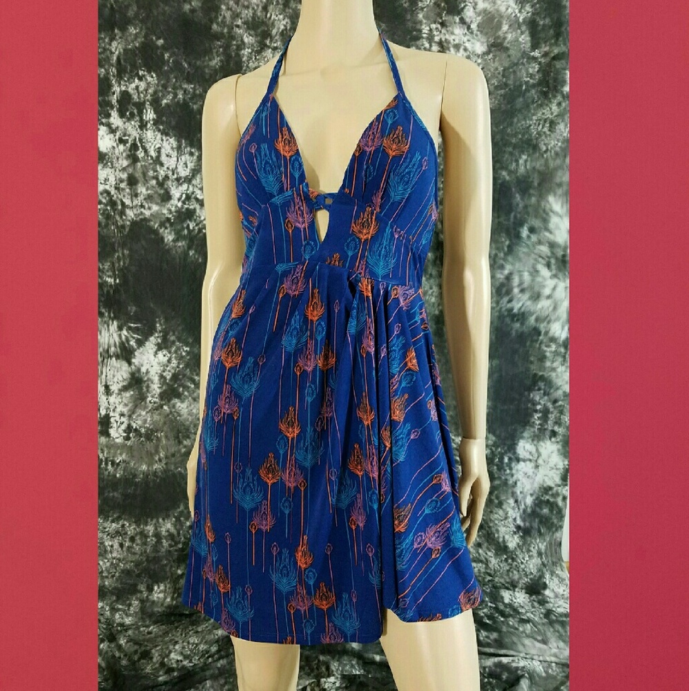 Free people tropical daydream Peacock dress sz S