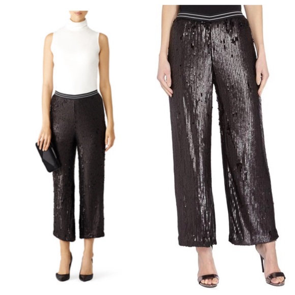 Free People Pants - NEW Free People Just a Dreamer Black Sequin Pants