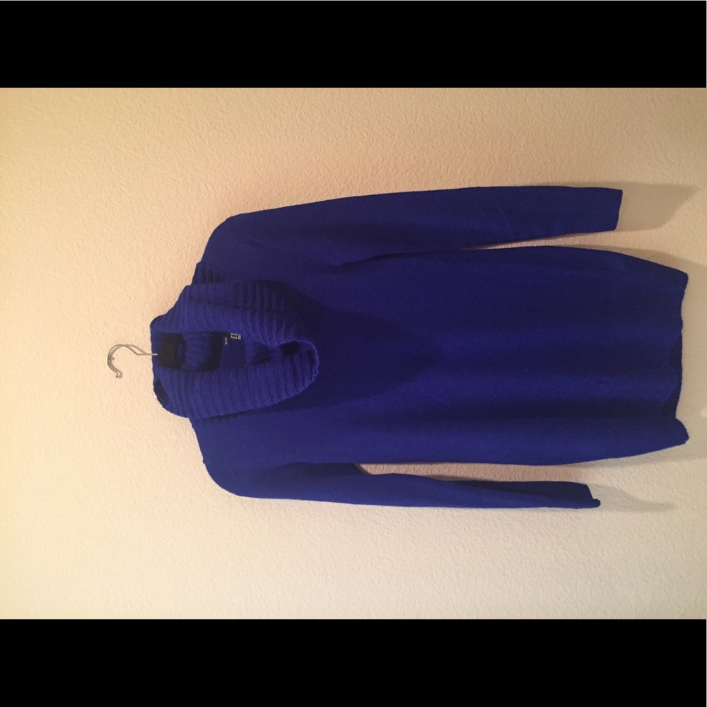 Cowl neck sweater dress