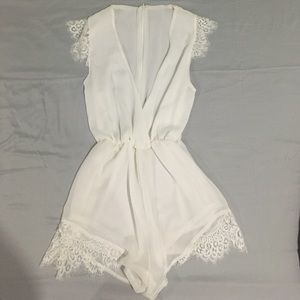 White chiffon Romper S
