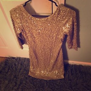 Gold Sequin Dress