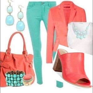 Leather Bella Vita Arno Coral Mule Sandals