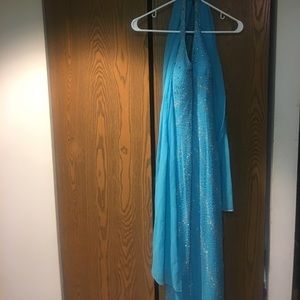 Turquoise sequined formal