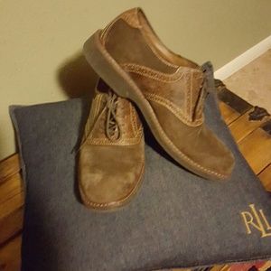 Brown suede shoes