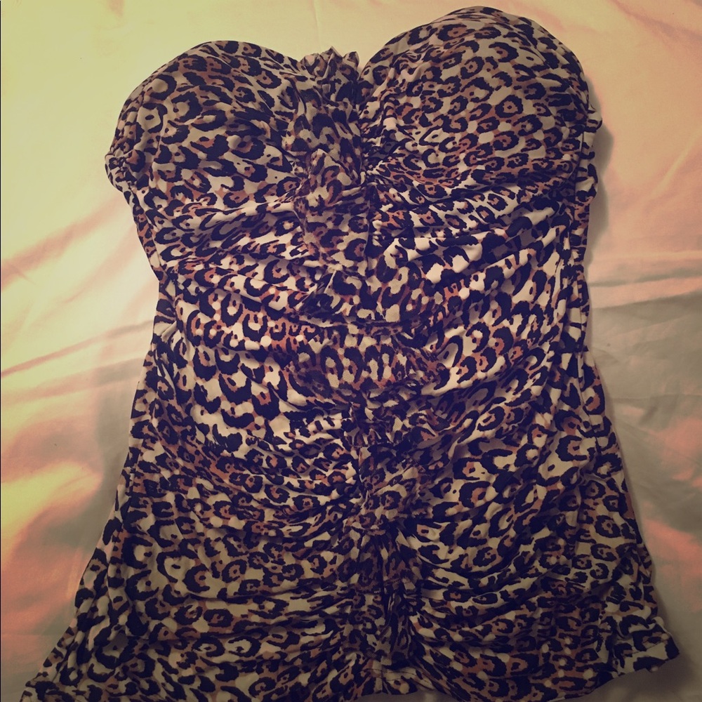 Tankini leopard top
