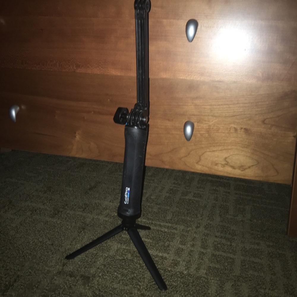 GoPro hero selfie stick that turns into tripod