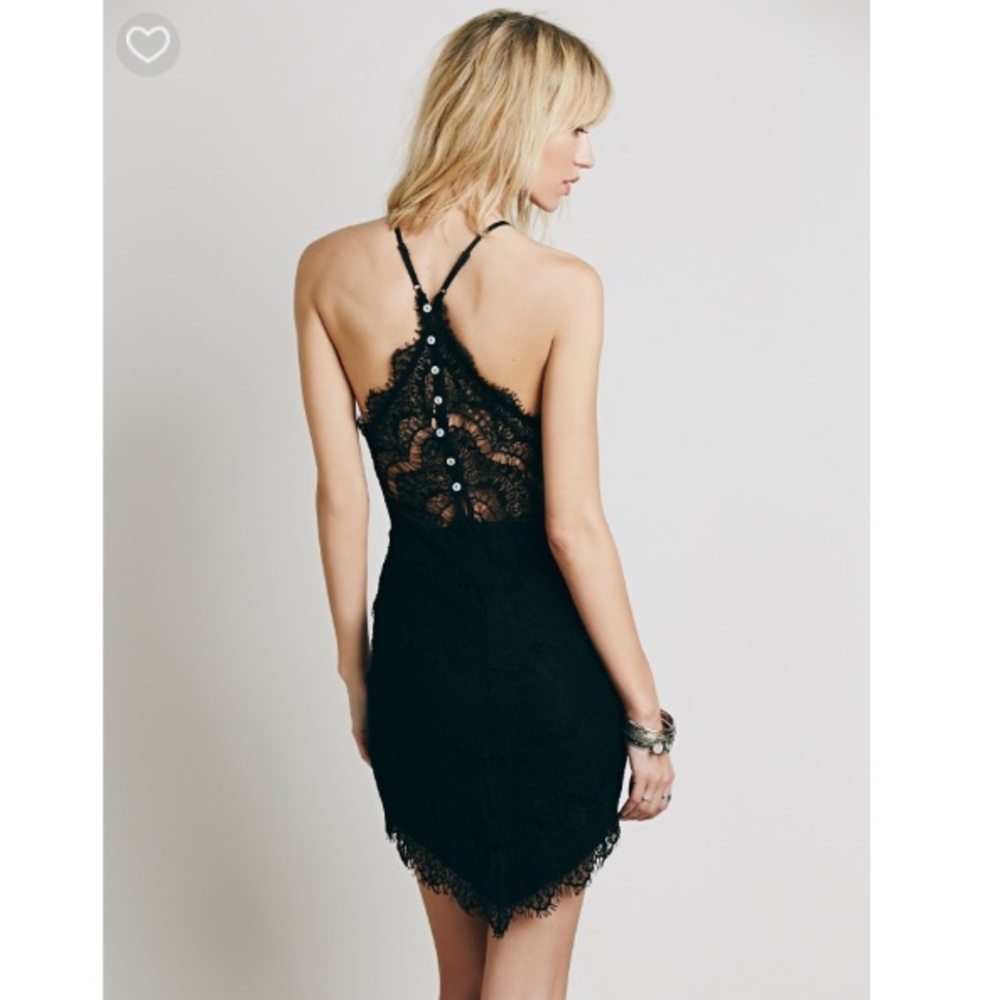 Free People Lace Slip Dress in Black - Picture 3 of 8