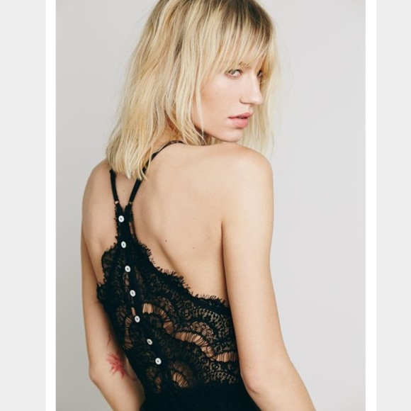 Free People Lace Slip Dress in Black - Picture 5 of 8
