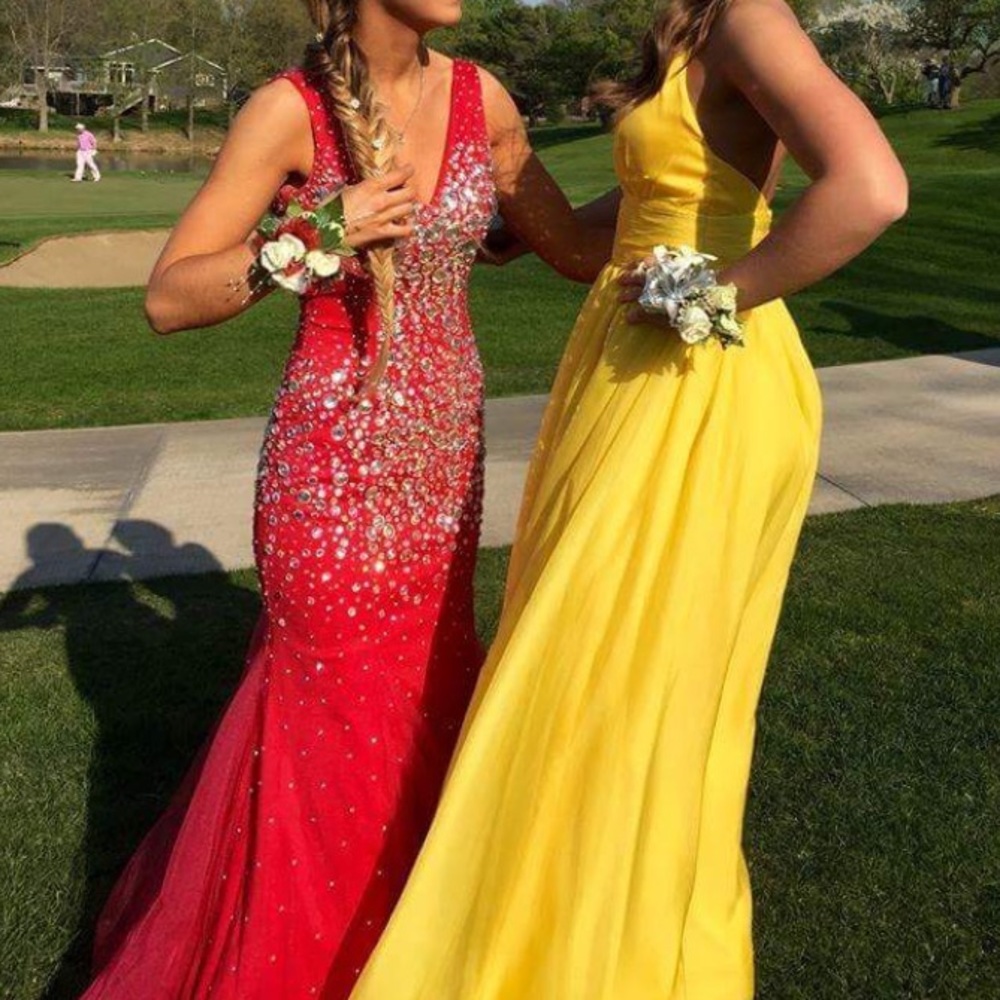 Yellow prom dress