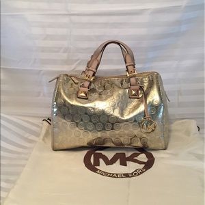 Michael Kors Gold Satchel