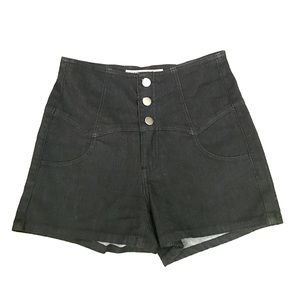 Foreign exchange black high waisted Jean shorts
