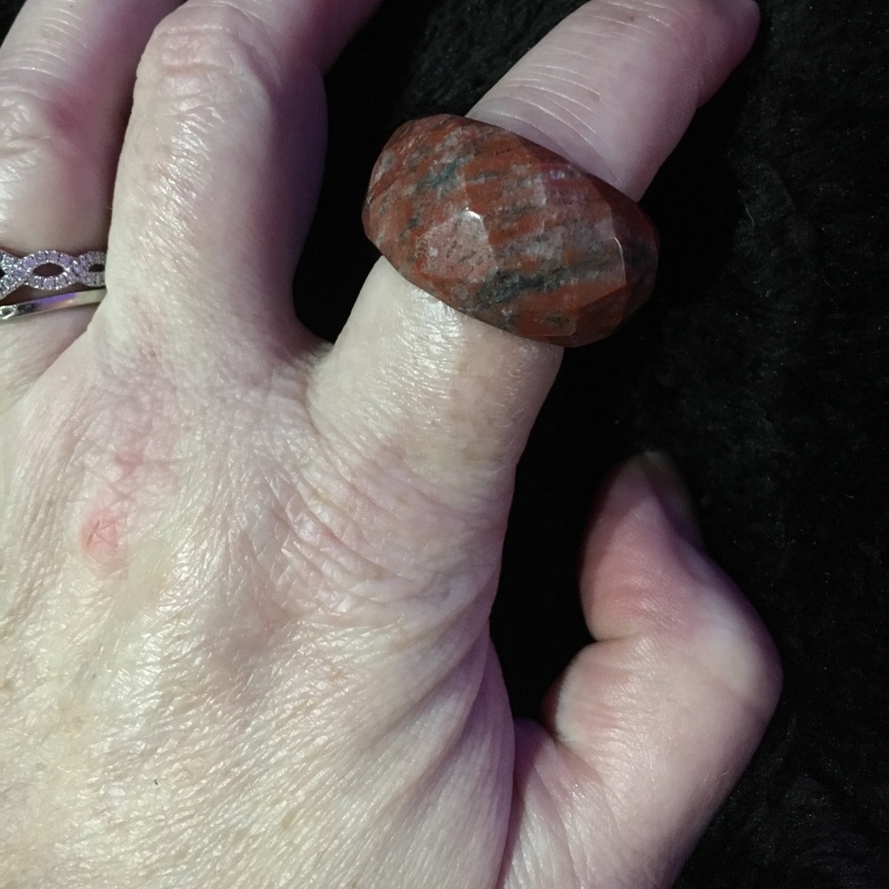 Genuine Red Jasper Ring Size 7