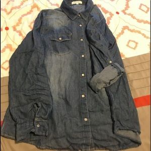 Women Denim shirt size Large