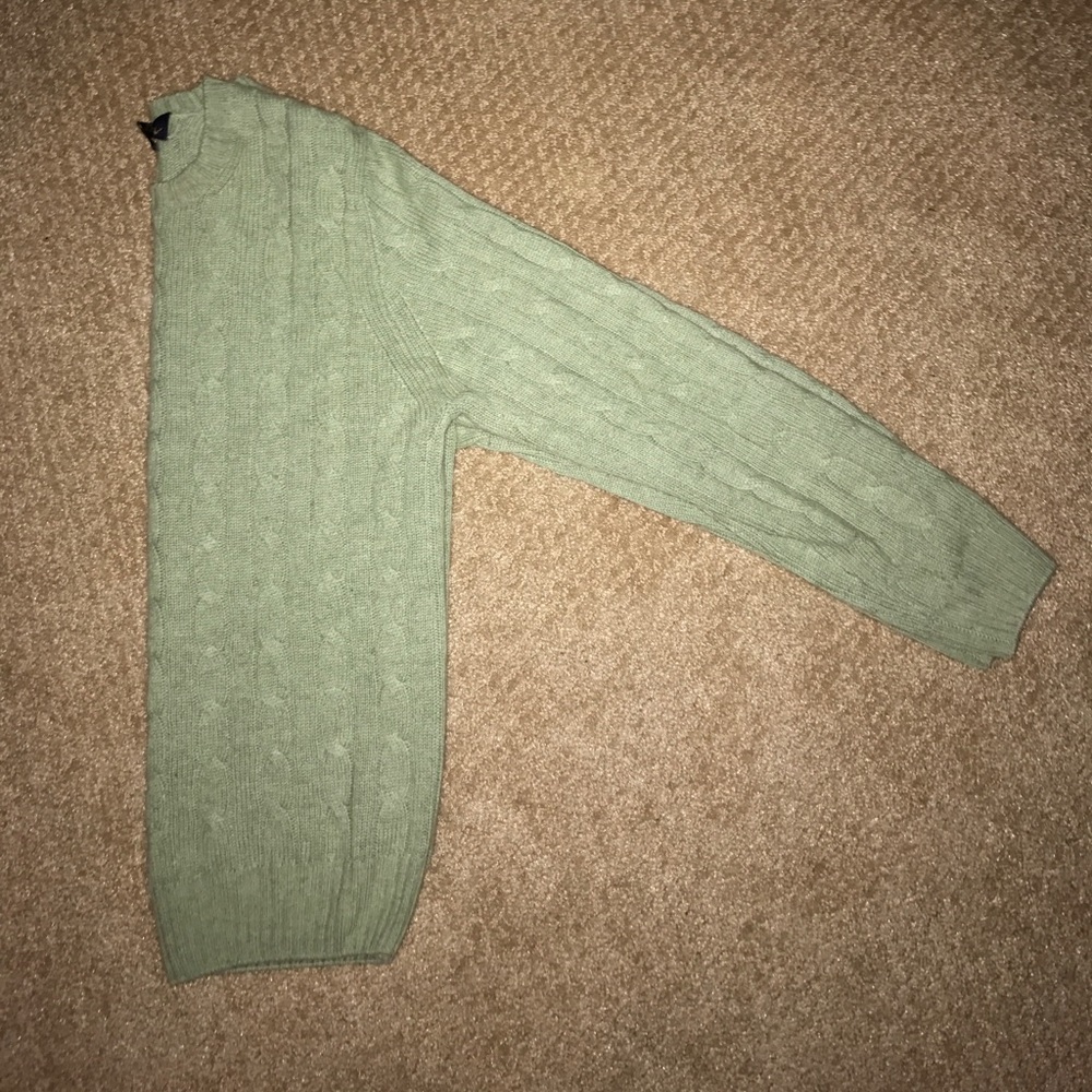 Brooks Brothers green cashmere sweater