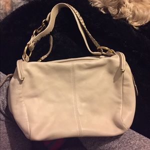 B. Makowsky beige shoulder cross body bag