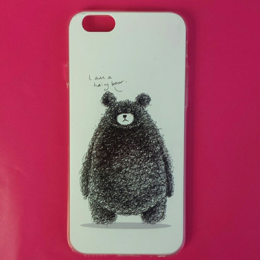 Phone cover for iphone 6 and 6S. "Fuzzy Bear"