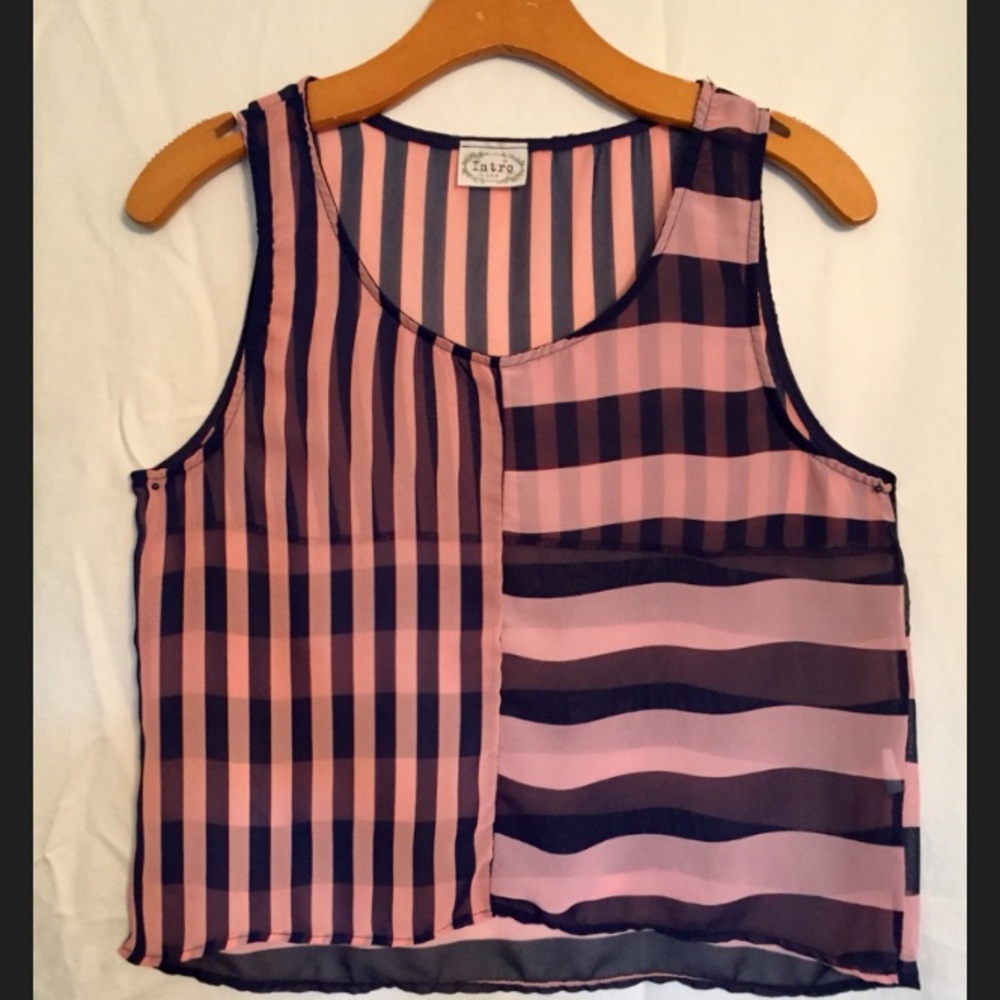 Women's Striped Crop Top