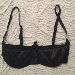 34D balconette Demi half shelf push-up bra black