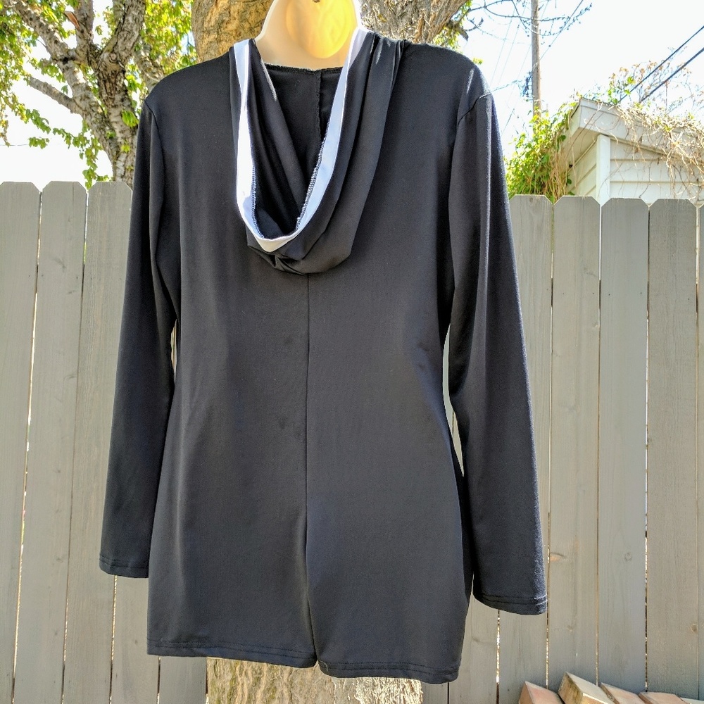 Silky soft zippered hoodie romper