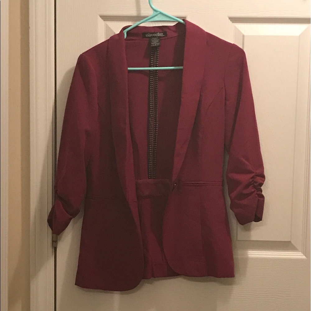Burgundy blazer