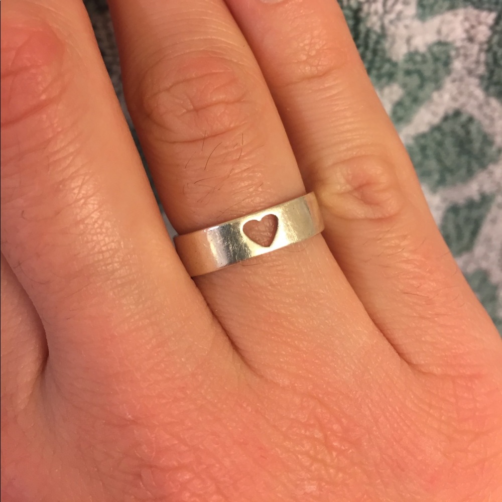 Sterling Sliver Heart Cut-Out Ring