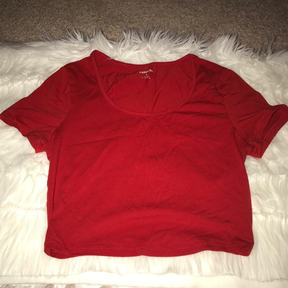 Red crop top