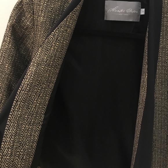 Anthro Hunter Dixon Metallic Herringbone Blazer - Picture 5 of 6