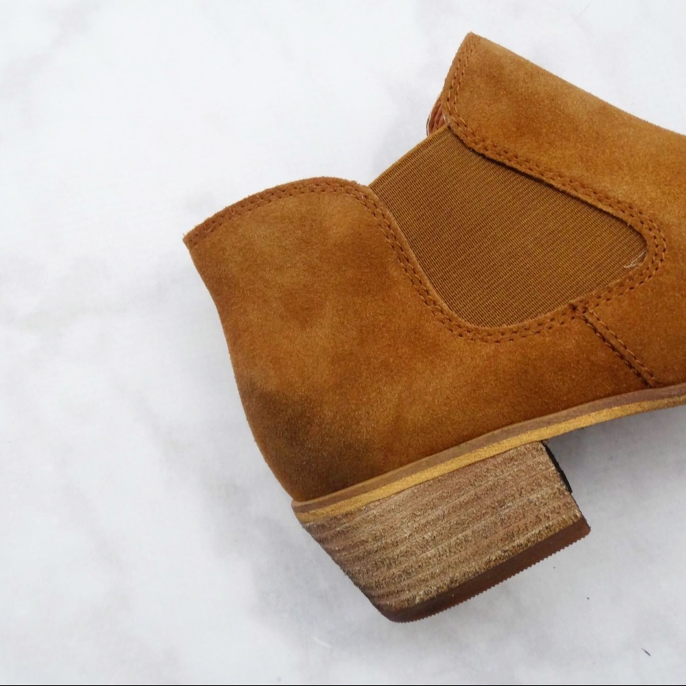 Chestnut Suede Chelsea Boots - Picture 4 of 7