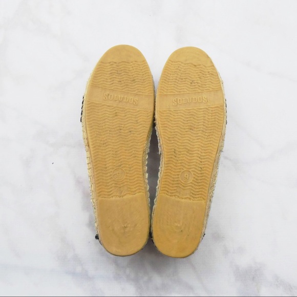 Black and White Perforated Leather Espadrilles - Picture 6 of 6