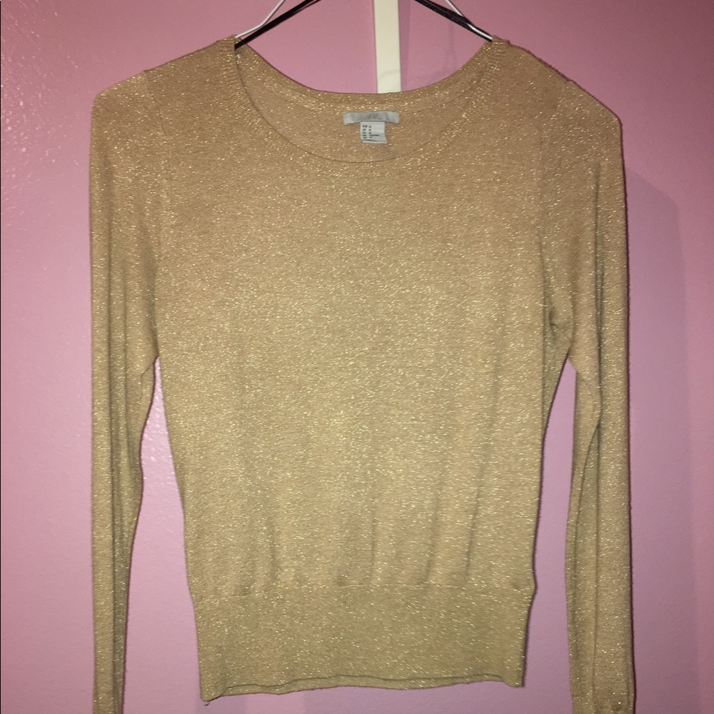 Gold shiny long sleeve