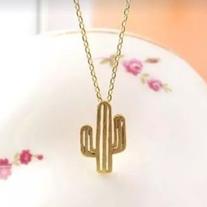 Gold Cactus Necklace