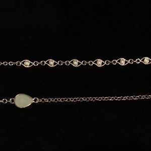 Two golden chain bracelets