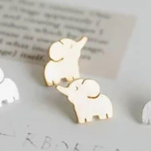 Gold Elephant Earrings